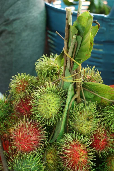 Close Rambutan Tropical Fruit — Stock Photo, Image