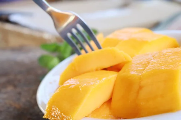 Mango Tropisch Fruit Aziatische Levensmiddelen — Stockfoto