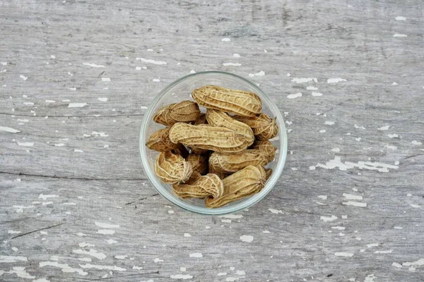 Peanut Old White Wood Background — 스톡 사진