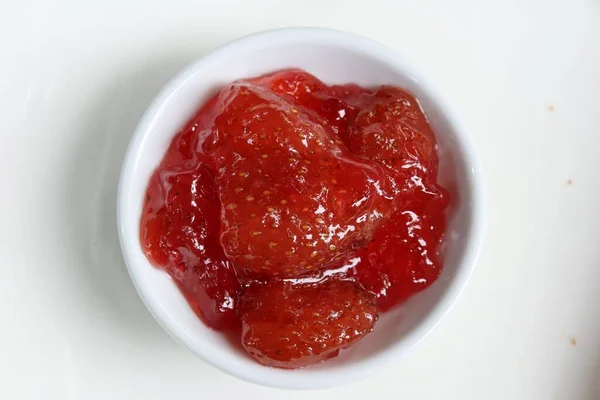 Close Red Strawberry Jam — Foto Stock