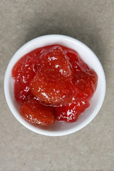 Close Red Strawberry Jam — Stock Photo, Image