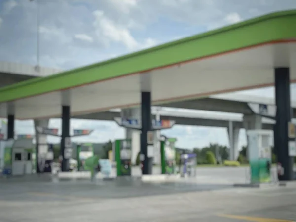 Blurred Gas Station Petrol Service — Stok Foto