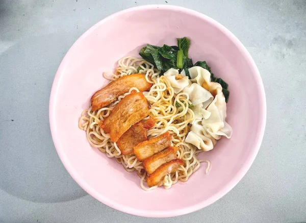 Egg Noodles Wonton Chinese Food — Stok fotoğraf