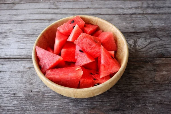 Watermelon Summer Fruit Wood Background —  Fotos de Stock