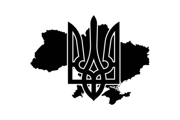 Карта України в кольори національного прапора. — стоковий вектор