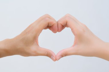 iki kalp şekli formu eller