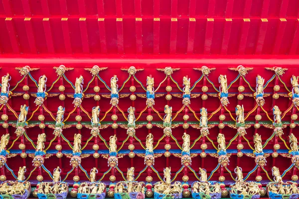 Tradicional patrón de artesanía decorativa templo chino — Foto de Stock