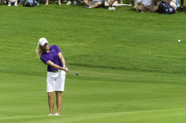 Suzann Pettersen fichas bola de golfe — Fotografia de Stock