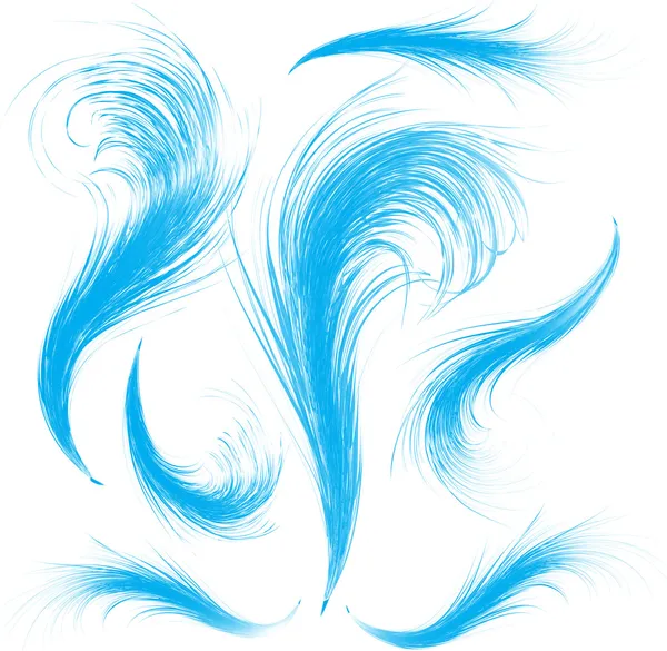 Plumes bleues aérées — Image vectorielle