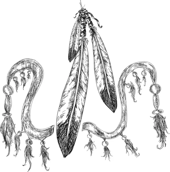 Plumas indias — Archivo Imágenes Vectoriales