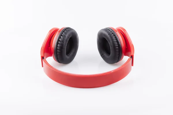 Red Earphones with black pading isolate — Stock Photo, Image