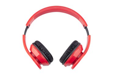 Kırmızı kulaklık siyah pading - Imagen de hisse senedi ile izole