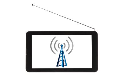 izole - tv reseptör tablet pc stok görüntü