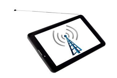 izole - tv reseptör tablet pc stok görüntü