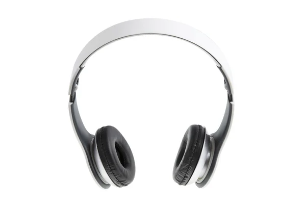 White earphones with black padding — Stock Photo, Image