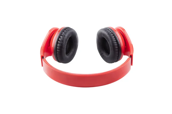 Red Earphones with black pading isolate — Stock Photo, Image