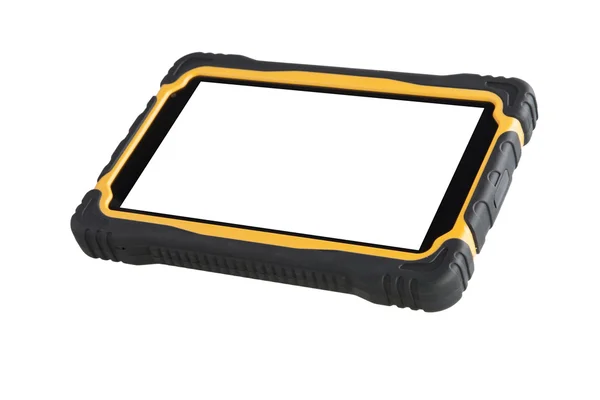 ShockProof Tablet Computer Isolated - Stock Image — Stock Photo, Image