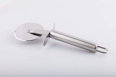 Paslanmaz metal pizza kesici - stok görüntü