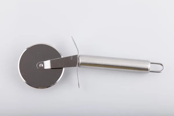 Paslanmaz metal pizza kesici - stok görüntü