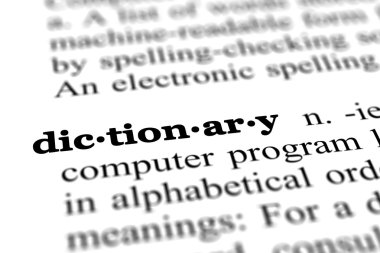 dictionary word from dictionary clipart