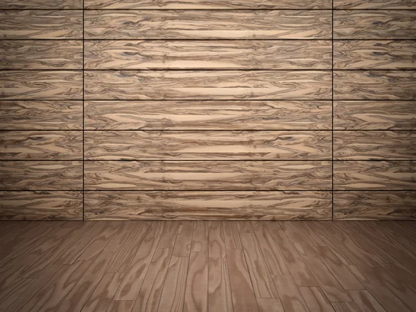 Wooden wall and floor — Stock Photo, Image