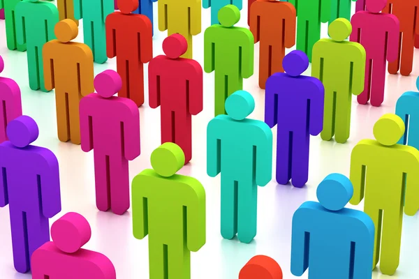 Illustration of group of colorful 3d figures — Stock Photo, Image
