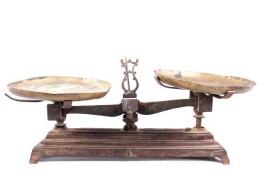eski tartı ölçek izole