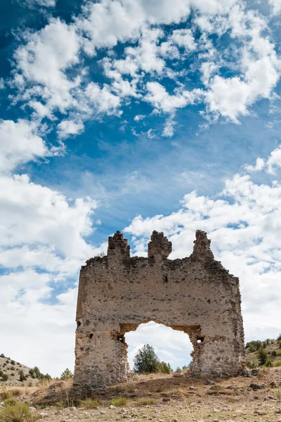 Ancient door in a stone wall — Stock Photo, Image