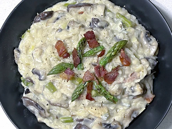 Risotto Com Gorgonzola Pêra Legumes — Fotografia de Stock