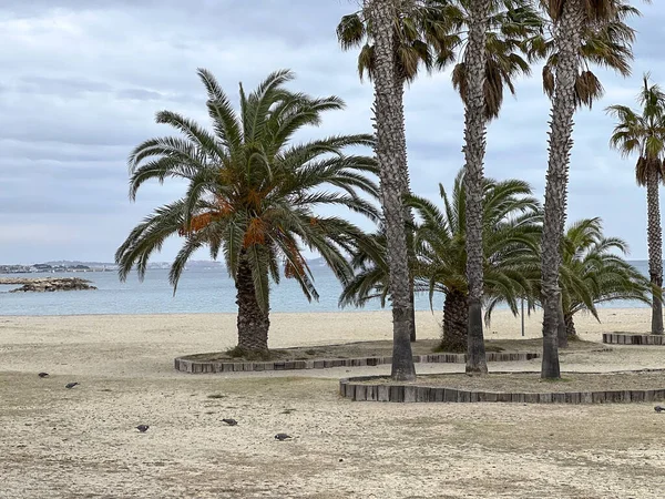 Pustej Plaży Cambrils Hiszpania — Zdjęcie stockowe