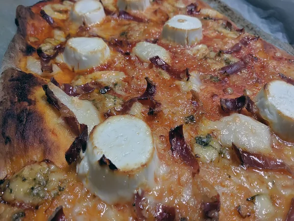 Bake Homemade Pizza Hot Oven — Stock fotografie