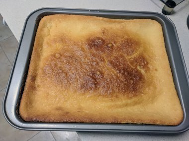 Peynirli kek pasta bir kısmını