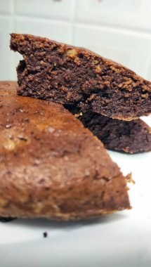 A piece of chocolate brownie