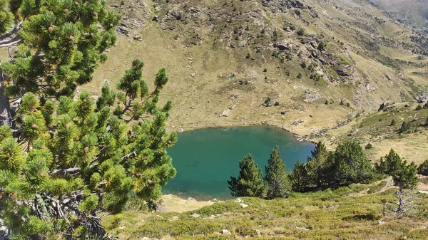 Pohled Jezera Tristaina Andoře — Stock fotografie