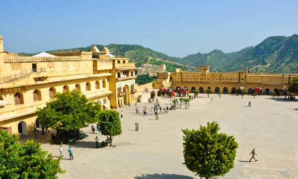 Bursztyn fort w jaipur, india — Zdjęcie stockowe