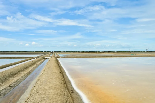 Salt evaporation ponds — Stock Photo, Image