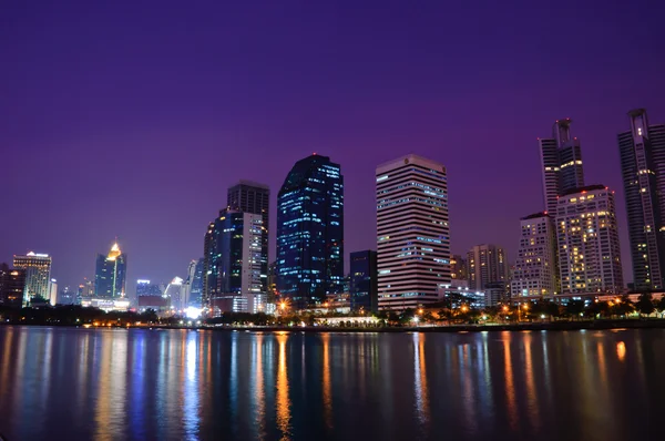 Bangkok ciudad vista de noche —  Fotos de Stock