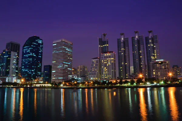 Bangkok città in tiro notturno — Foto Stock