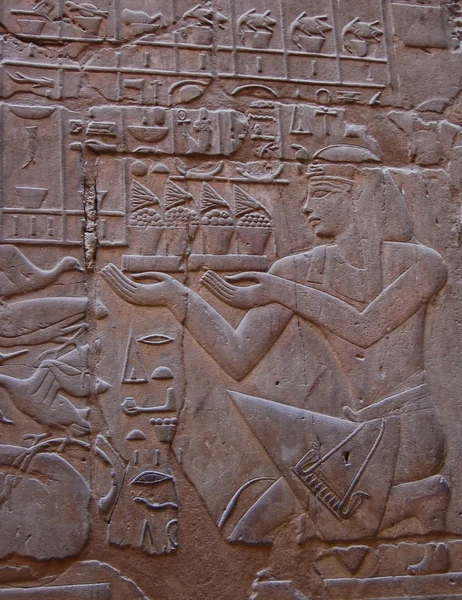 Egyptische reliëf — Stockfoto