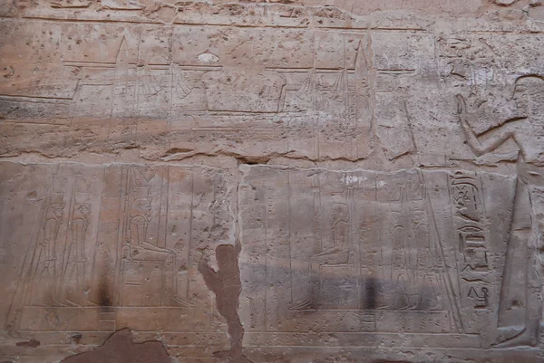 埃及浮雕墙 — 图库照片