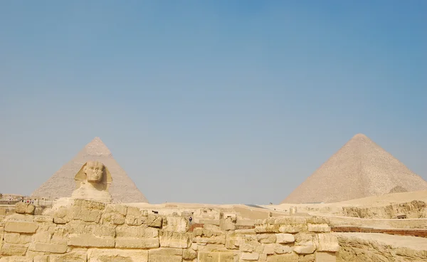 Вид на пирамиды в Гизе, Египет — стоковое фото