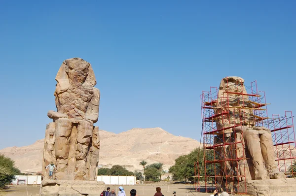 Colossi van Memnon in Luxor, Egypte — Stockfoto