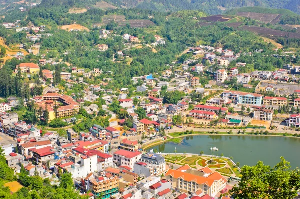 Cityscape of Sapa town in Vietnam — Stock Photo, Image