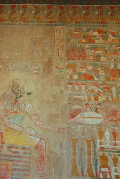 Πολύχρωμο αιγυπτιακές τοιχογραφίες — Φωτογραφία Αρχείου