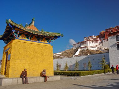 Tibetan yellow building clipart