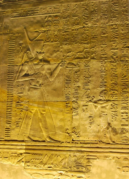 Reliefs of Egyptian hieroglyphs — Stock Photo, Image