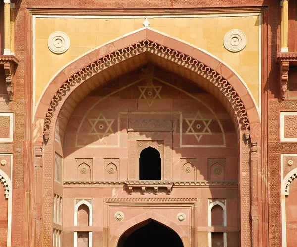 Close up van jahangiri mahal poort — Stockfoto