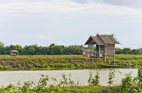 Little Thai hut in aquaculture, Thailand — Stock Photo, Image