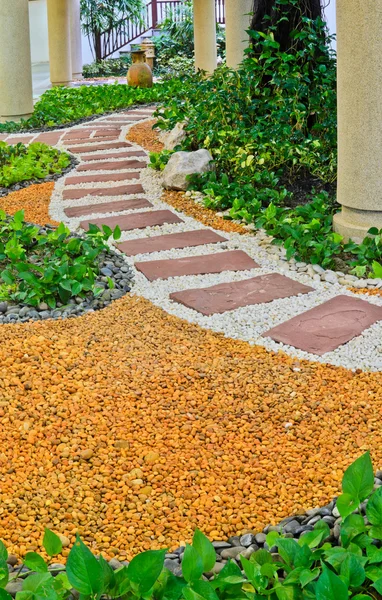 Natural stone walkway decorative — Stock Photo, Image