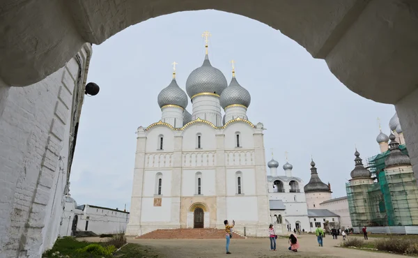 Успенский собор в Ростовском Кремле — стоковое фото